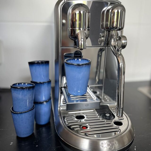 6 blauwe espresso kopjes