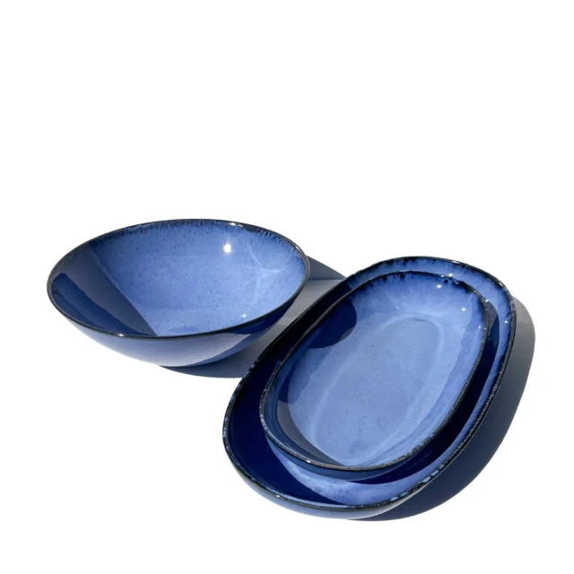 blue bowls set